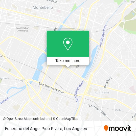 Funeraria del Angel Pico Rivera map