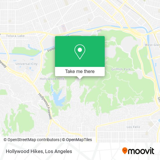 Hollywood Hikes map