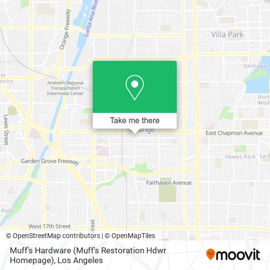 Mapa de Muff's Hardware (Muff's Restoration Hdwr Homepage)