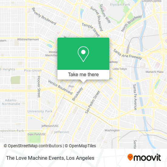 Mapa de The Love Machine Events