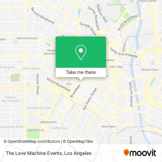 The Love Machine Events map