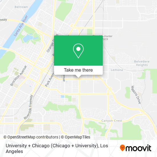 University + Chicago map
