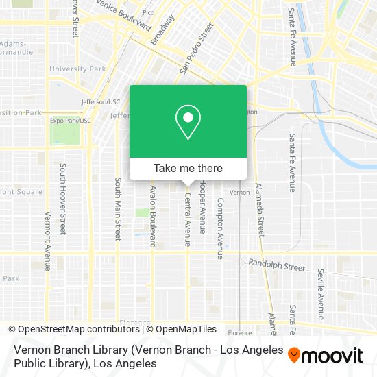 Mapa de Vernon Branch Library (Vernon Branch - Los Angeles Public Library)