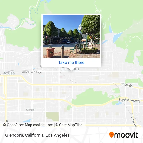 Glendora, California map