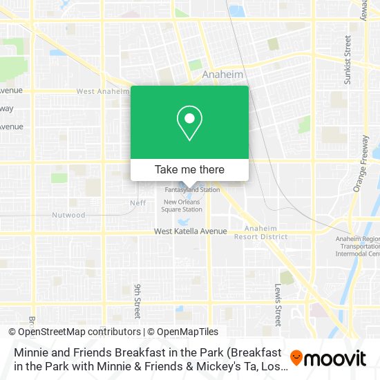 Mapa de Minnie and Friends Breakfast in the Park