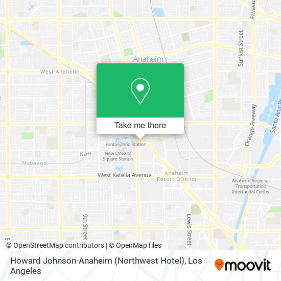 Howard Johnson-Anaheim (Northwest Hotel) map