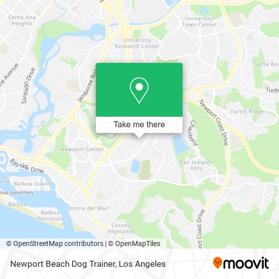Newport Beach Dog Trainer map