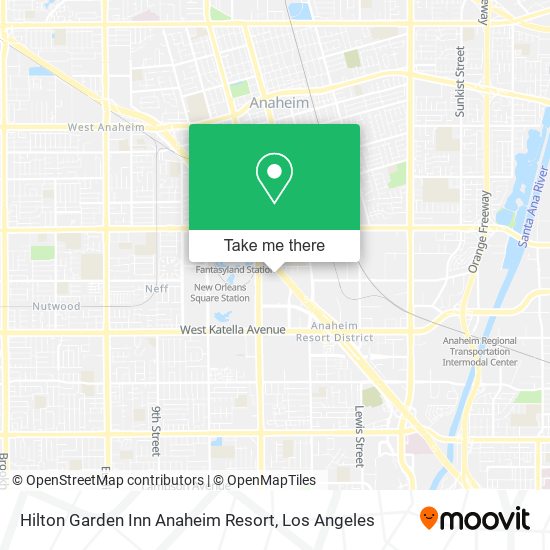 Hilton Garden Inn Anaheim Resort map