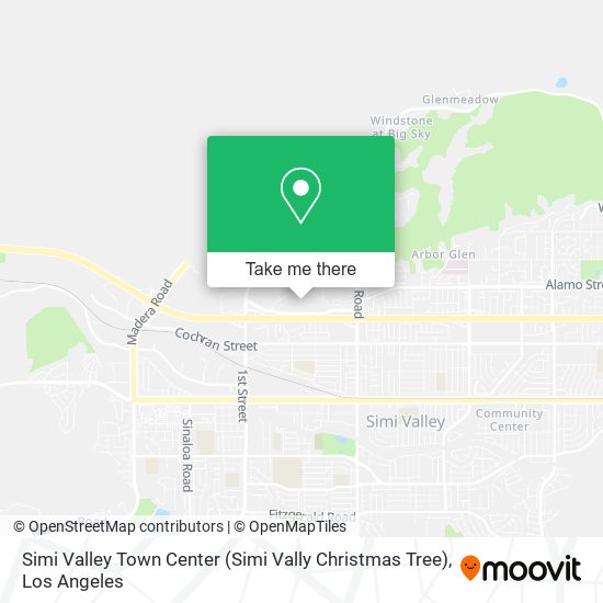 Simi Valley Town Center (Simi Vally Christmas Tree) map