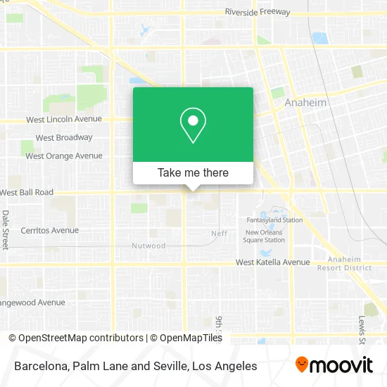 Mapa de Barcelona, Palm Lane and Seville