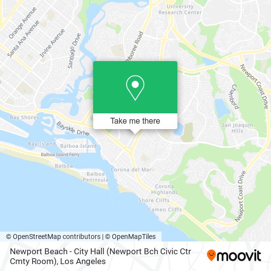 Newport Beach - City Hall (Newport Bch Civic Ctr Cmty Room) map