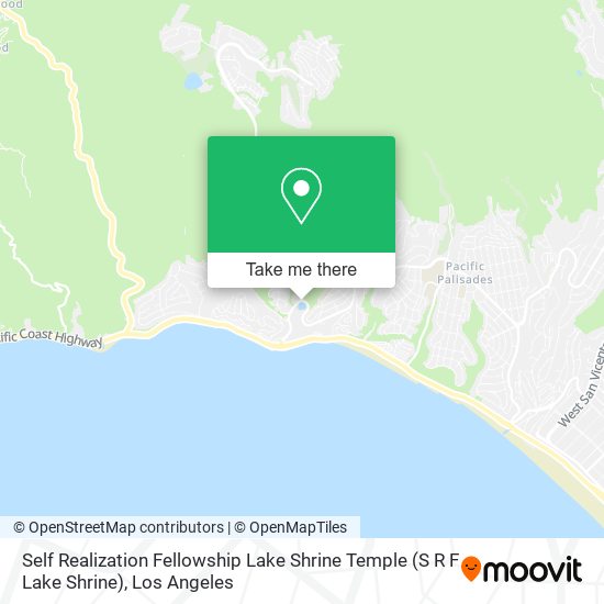 Self Realization Fellowship Lake Shrine Temple (S R F Lake Shrine) map