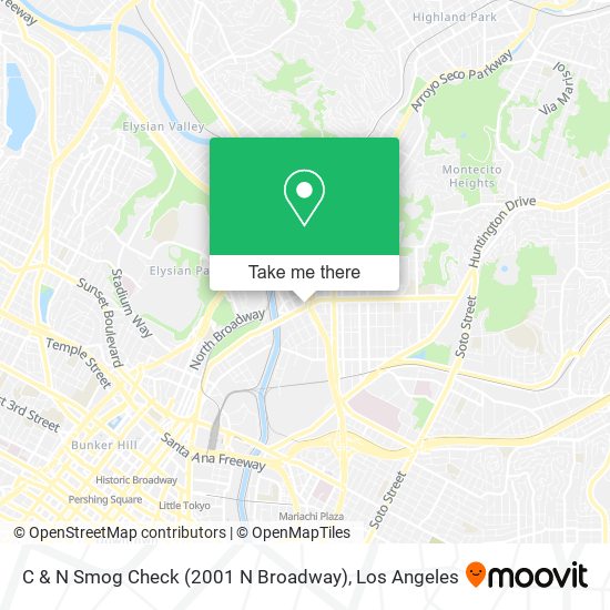 Mapa de C & N Smog Check (2001 N Broadway)