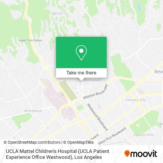 UCLA Mattel Children's Hospital (UCLA Patient Experience Office Westwood) map