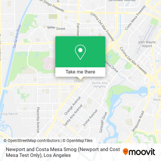 Newport and Costa Mesa Smog (Newport and Cost Mesa Test Only) map