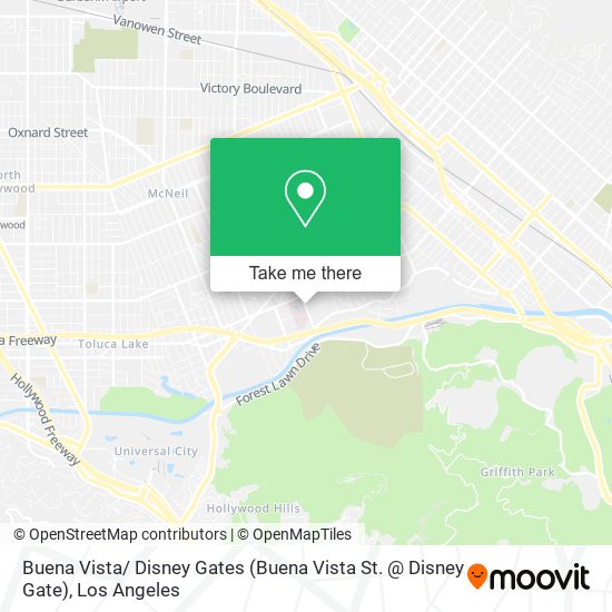 Mapa de Buena Vista/ Disney Gates (Buena Vista St. @ Disney Gate)