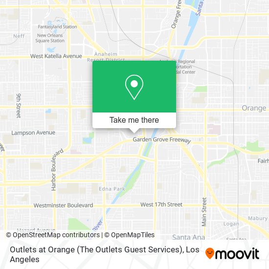 Outlets at Orange (The Outlets Guest Services) map