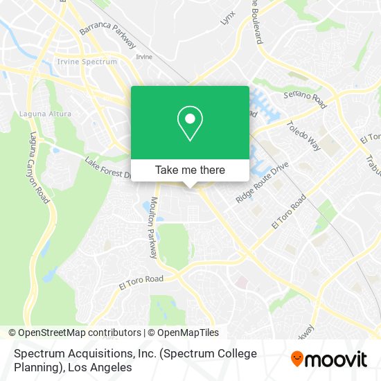 Spectrum Acquisitions, Inc. (Spectrum College Planning) map