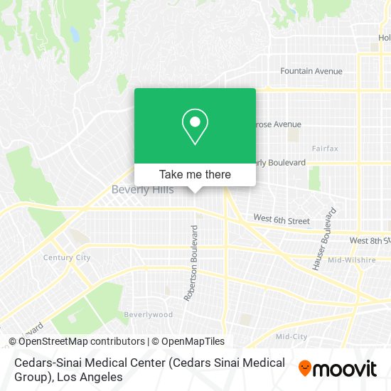 Mapa de Cedars-Sinai Medical Center