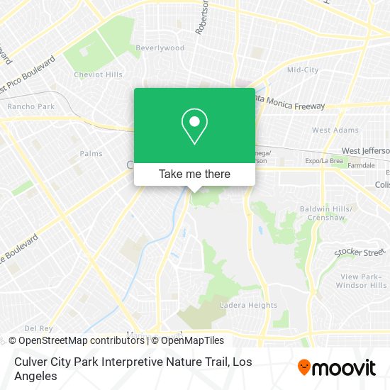 Culver City Park Interpretive Nature Trail map