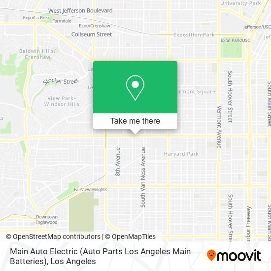 Mapa de Main Auto Electric (Auto Parts Los Angeles Main Batteries)