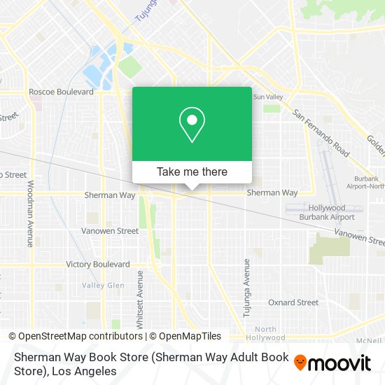 Sherman Way Book Store map