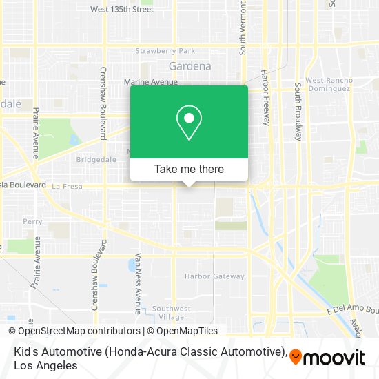 Kid's Automotive (Honda-Acura Classic Automotive) map