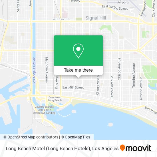Mapa de Long Beach Motel (Long Beach Hotels)