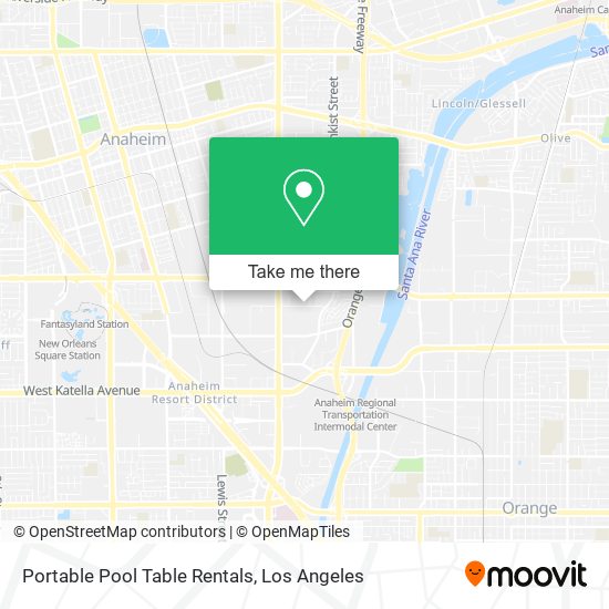 Portable Pool Table Rentals map