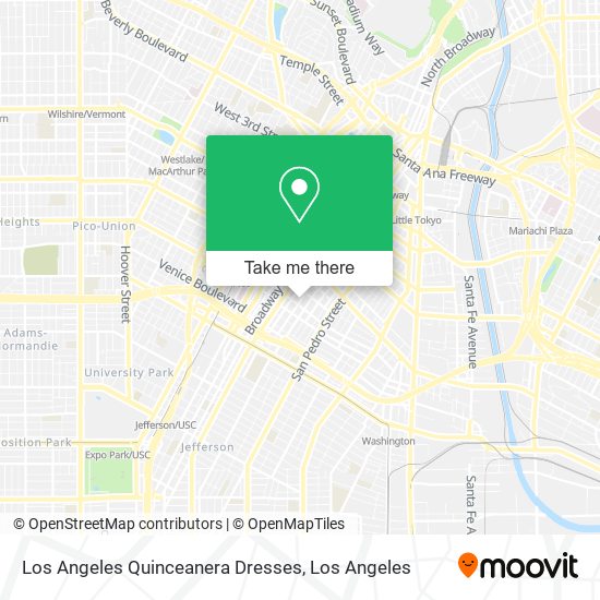 Mapa de Los Angeles Quinceanera Dresses