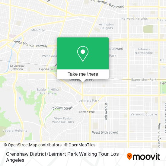 Mapa de Crenshaw District / Leimert Park Walking Tour