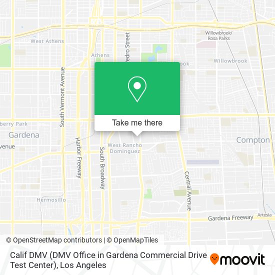 Calif DMV (DMV Office in Gardena Commercial Drive Test Center) map