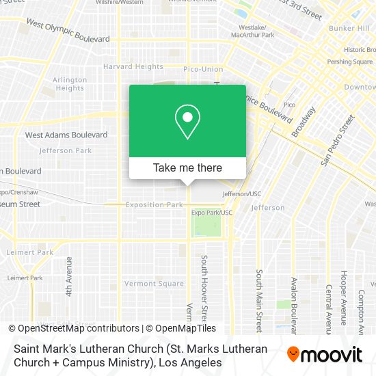 Mapa de Saint Mark's Lutheran Church (St. Marks Lutheran Church + Campus Ministry)