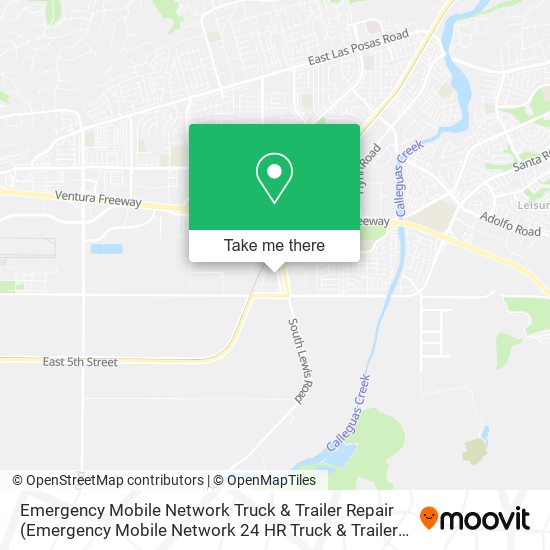 Emergency Mobile Network Truck & Trailer Repair map