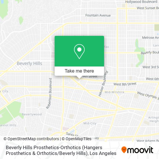 Mapa de Beverly Hills Prosthetics-Orthotics