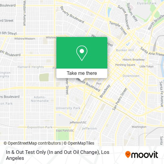 Mapa de In & Out Test Only (In and Out Oil Change)