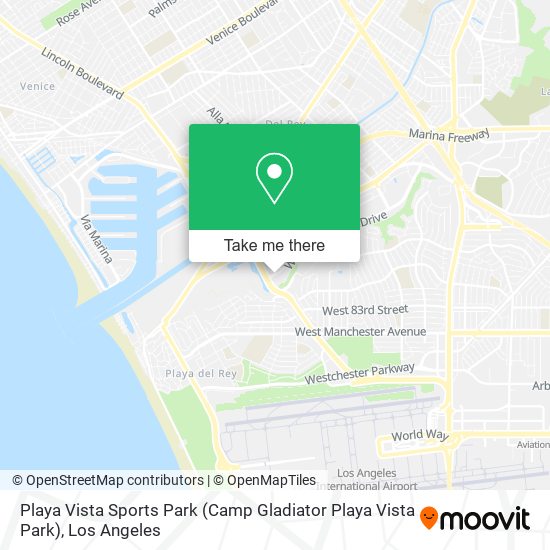 Playa Vista Sports Park (Camp Gladiator Playa Vista Park) map