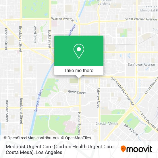 Medpost Urgent Care (Carbon Health Urgent Care Costa Mesa) map