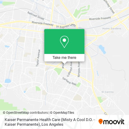 Kaiser Permanente Health Care (Misty A Cool D.O. - Kaiser Permanente) map