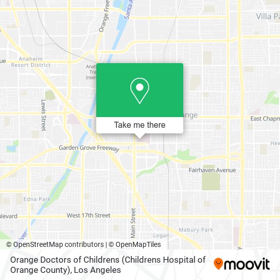 Mapa de Orange Doctors of Childrens (Childrens Hospital of Orange County)