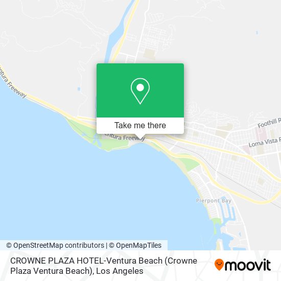 Mapa de CROWNE PLAZA HOTEL-Ventura Beach (Crowne Plaza Ventura Beach)