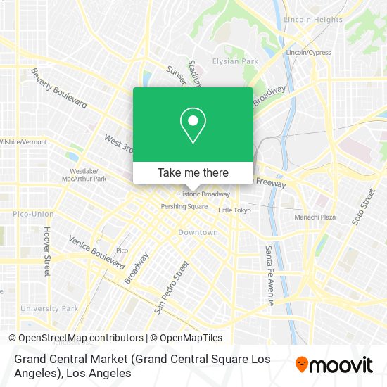 Grand Central Market (Grand Central Square Los Angeles) map