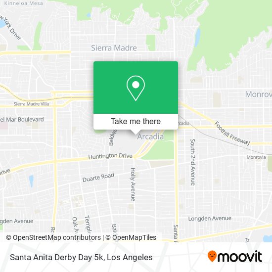 Santa Anita Derby Day 5k map