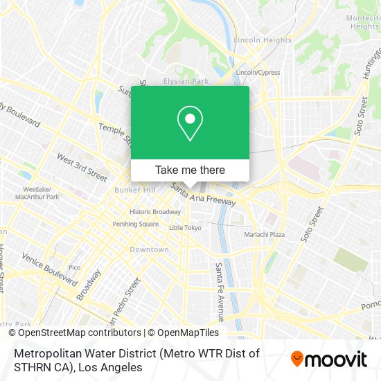 Mapa de Metropolitan Water District (Metro WTR Dist of STHRN CA)