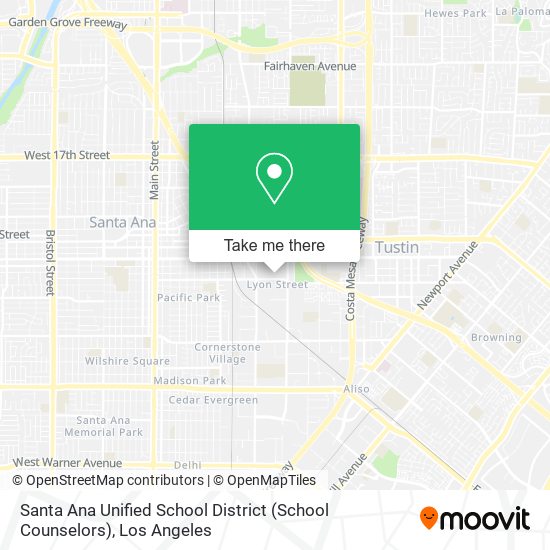 Santa Ana Unified School District (School Counselors) map