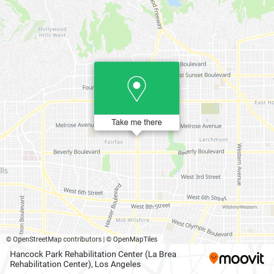 Mapa de Hancock Park Rehabilitation Center (La Brea Rehabilitation Center)