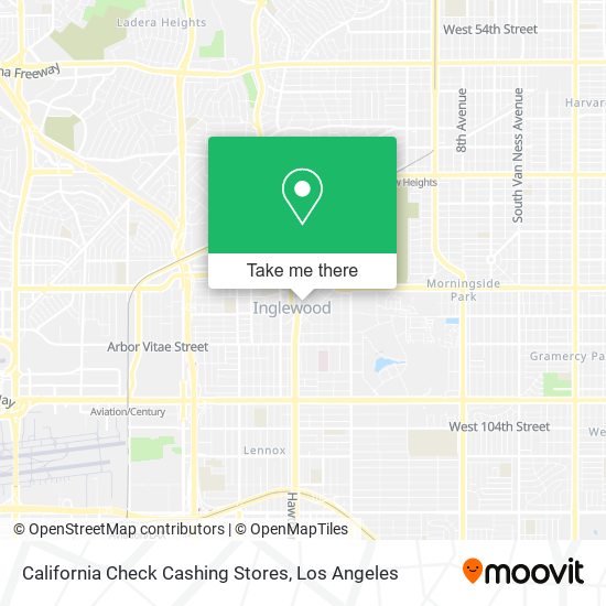 California Check Cashing Stores map