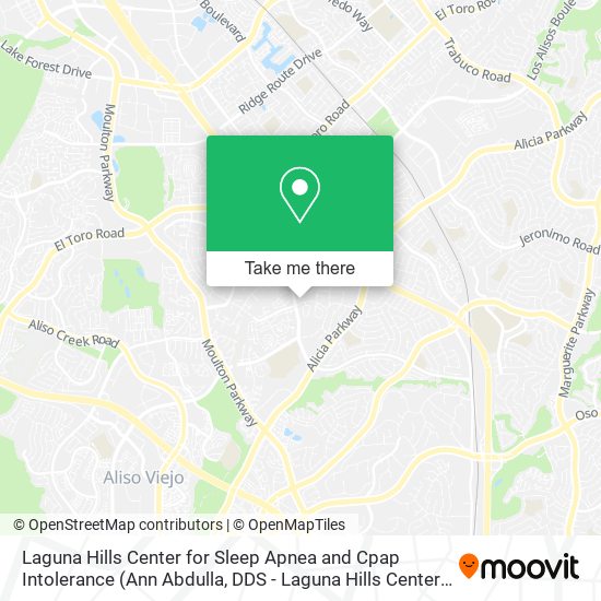 Mapa de Laguna Hills Center for Sleep Apnea and Cpap Intolerance