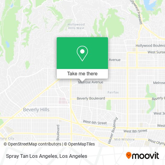 Mapa de Spray Tan Los Angeles