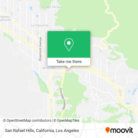 San Rafael Hills, California map